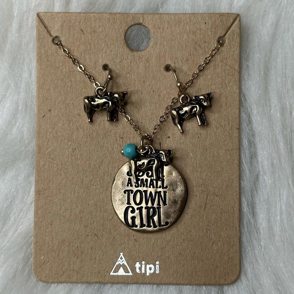 Small Town Girl Necklace And Earring Set Tipi Jewelry